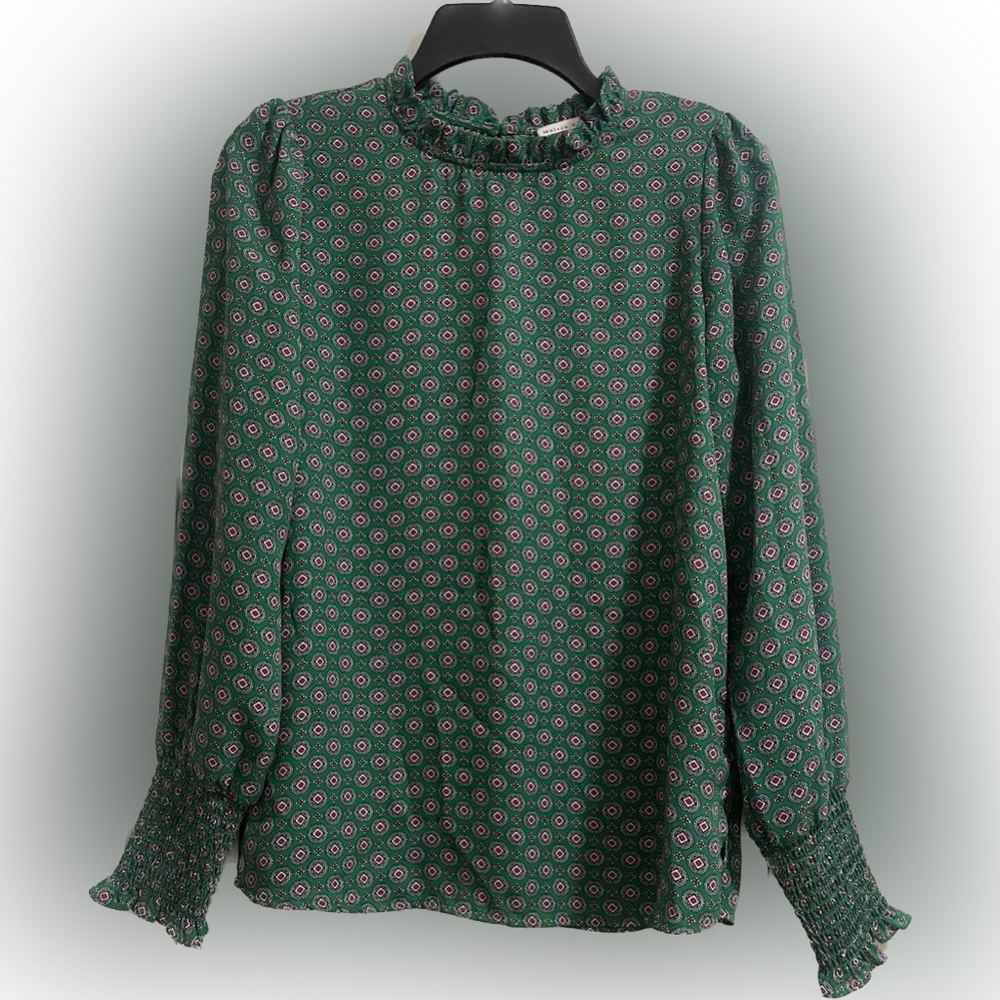 Maison D’Amélie Floral Chiffon Blouse Size Small